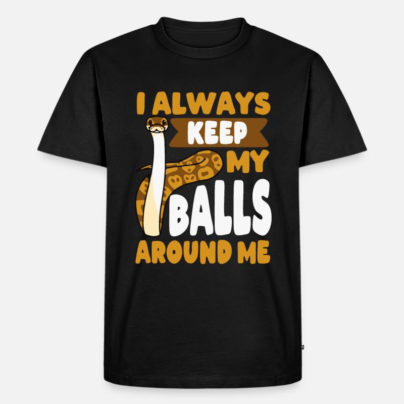 Ball Python Schlange Reptil Königspython - Männer Premium Bio T-Shirt - Schwarz