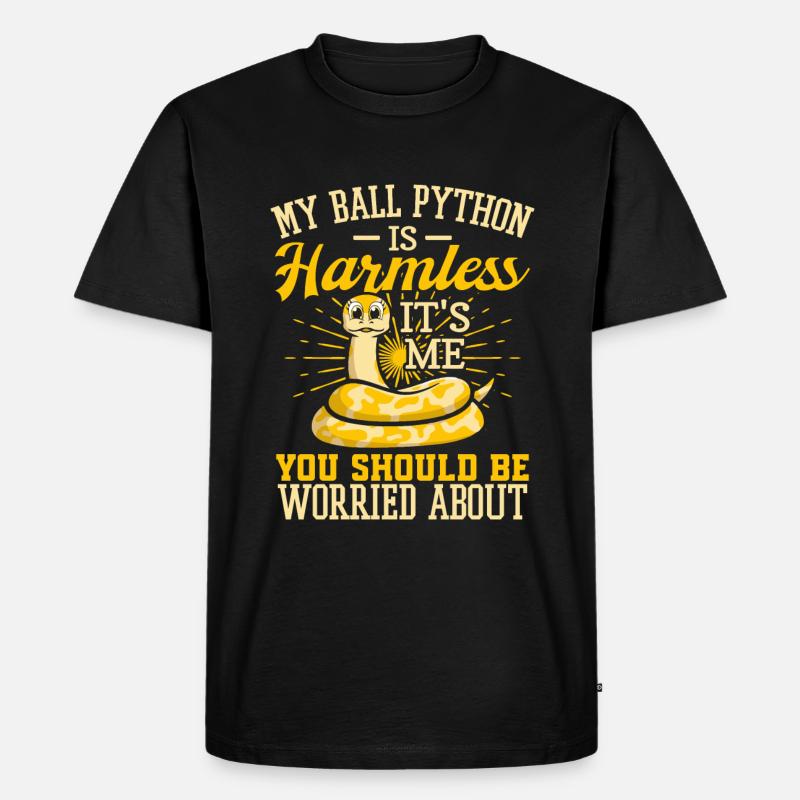 Königspython Schlange Python - Männer Premium Bio T-Shirt - Schwarz