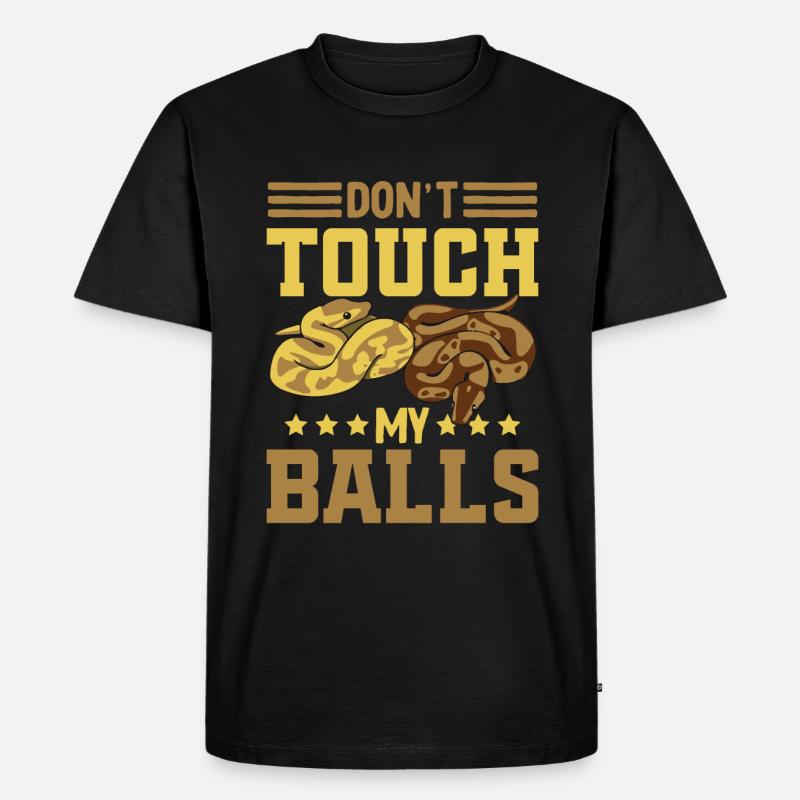 Ballpython Python Königspython - Männer Premium Bio T-Shirt - Schwarz