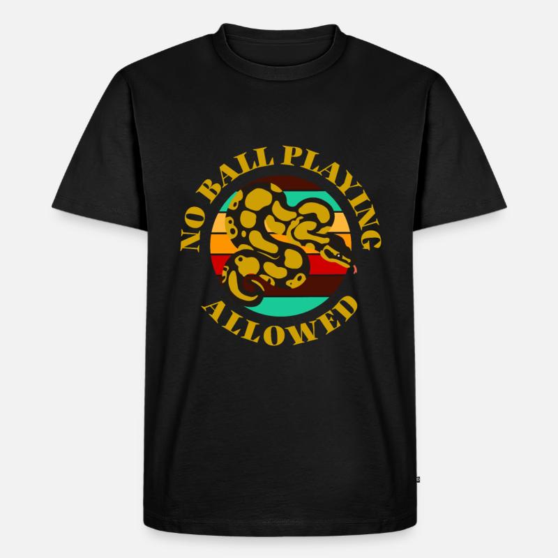 Ball Python Königspython Schlange - Männer Premium Bio T-Shirt - Schwarz