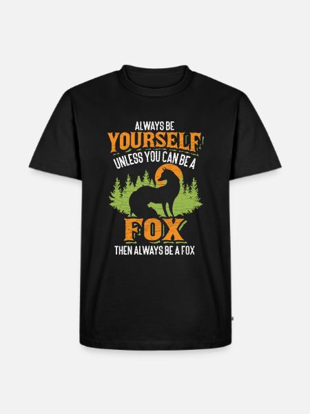 Fuchs Füchse - Männer Premium Bio T-Shirt - Schwarz