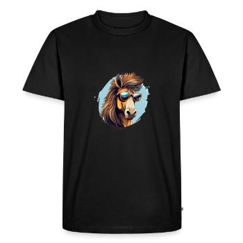 Horse Sunglasses Vintage - Men's Premium Organic T-Shirt - black - Front - Nico (187cm)