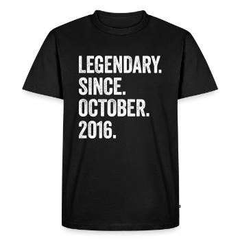 7 Years Legendary Since October 2016 7th Birthday - Men's Premium Organic T-Shirt - black - Front - Nico (187cm)