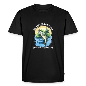 perch fishing fish fishing - Men's Premium Organic T-Shirt - black - Front - Nico (187cm)