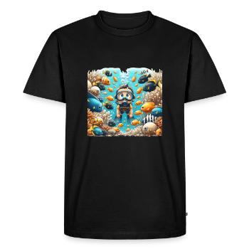 Children's Diving Adventure Underwater World - Men's Premium Organic T-Shirt - black - Front - Nico (187cm)