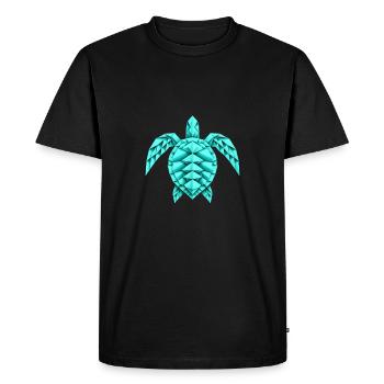 Style d’origami tortue sous-marine - T-shirt Premium bio Homme - noir - Devant - Nico (187cm)