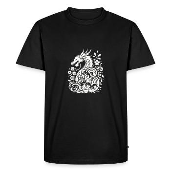 Silhouette Dragon Japan - Men's Premium Organic T-Shirt - black - Front - Nico (187cm)