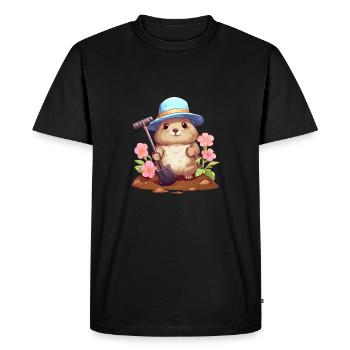 Taupe comique drôle - T-shirt Premium bio Homme - noir - Devant - Nico (187cm)