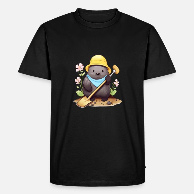 Taupe comique joyeuse - T-shirt Premium bio Homme - noir