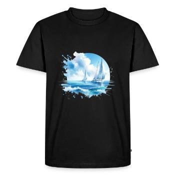 Course de régates avec des voiliers - T-shirt Premium bio Homme - noir - Devant - Nico (187cm)