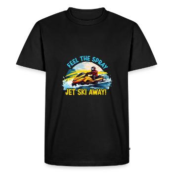 Jet biking on the waves - Men's Premium Organic T-Shirt - black - Front - Nico (187cm)