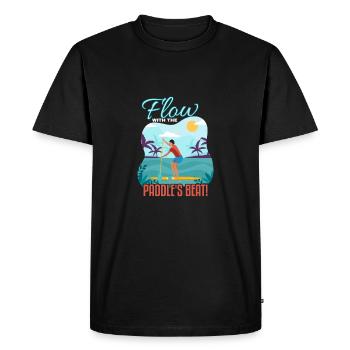 Pagayer sur l’eau - T-shirt Premium bio Homme - noir - Devant - Nico (187cm)
