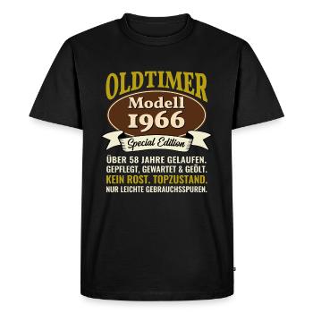 58e anniversaire voiture classique modèle 1966 58 ans - T-shirt Premium bio Homme - noir - Devant - Nico (187cm)