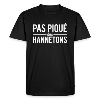 Pas piqué des hannetons expression phrase humour - T-shirt Premium bio Homme - noir - Devant - Nico (187cm)