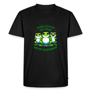 Little Comic Toads Gang - Men's Premium Organic T-Shirt - black - Front - Nico (187cm)