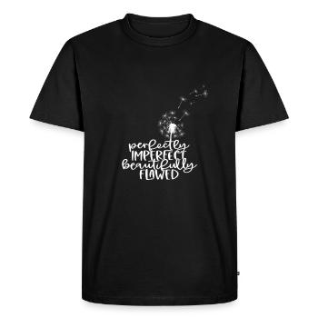 Parfaitement imparfait - T-shirt Premium bio Homme - noir - Devant - Nico (187cm)