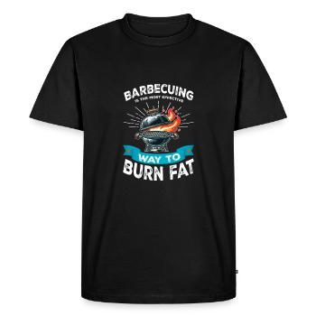 Griller Brûler les graisses - T-shirt Premium bio Homme - noir - Devant - Nico (187cm)
