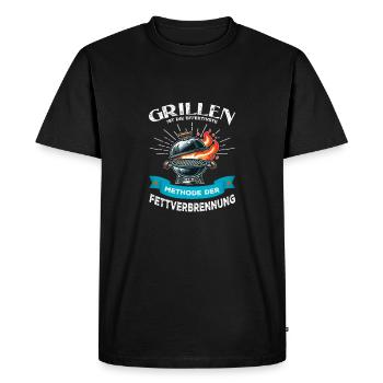 Griller efficacement pour brûler les graisses - T-shirt Premium bio Homme - noir - Devant - Nico (187cm)