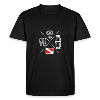 Diver Icon Diving - Men's Premium Organic T-Shirt - black - Front - Nico (187cm)