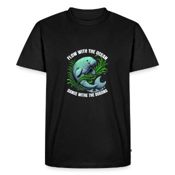 Danses dugong sous l’eau - T-shirt Premium bio Homme - noir - Devant - Nico (187cm)