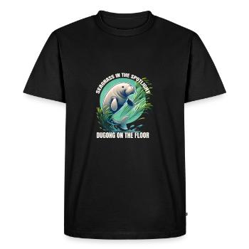 Dugong dansant sous l’eau - T-shirt Premium bio Homme - noir - Devant - Nico (187cm)