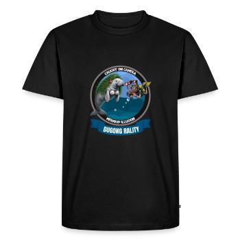 Dugong déguisé en sirène - T-shirt Premium bio Homme - noir - Devant - Nico (187cm)