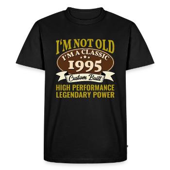 30ème Anniversaire Voiture Classique Vintage 1995 30 ans - T-shirt Premium bio Homme - noir - Devant - Nico (187cm)