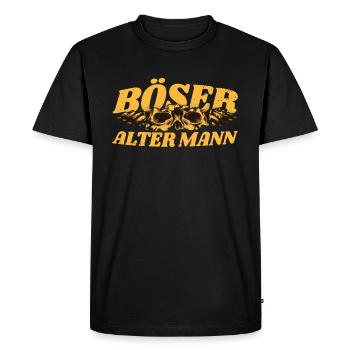 Böser alter Mann - Männer Premium Bio T-Shirt - Schwarz - Vorne - Nico (187cm)