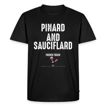 Pinard and Sauciflard the French touch - Men's Premium Organic T-Shirt - black - Front - Nico (187cm)