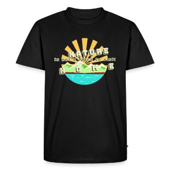 NATURE IS NOTH A PLACE TO VISIT IT IS HOME - T-shirt Premium bio Homme - noir - Devant - Nico (187cm)