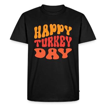 Bonne journée de la dinde - T-shirt Premium bio Homme - noir - Devant - Nico (187cm)