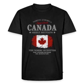 Kanada - Maple Leaf - Canada - Men's Premium Organic T-Shirt - black - Front - Nico (187cm)