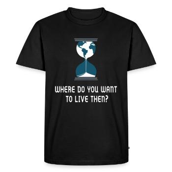 Où voulez-vous vivre alors? Protection de l’environnement terrestre - T-shirt Premium bio Homme - noir - Devant - Nico (187cm)
