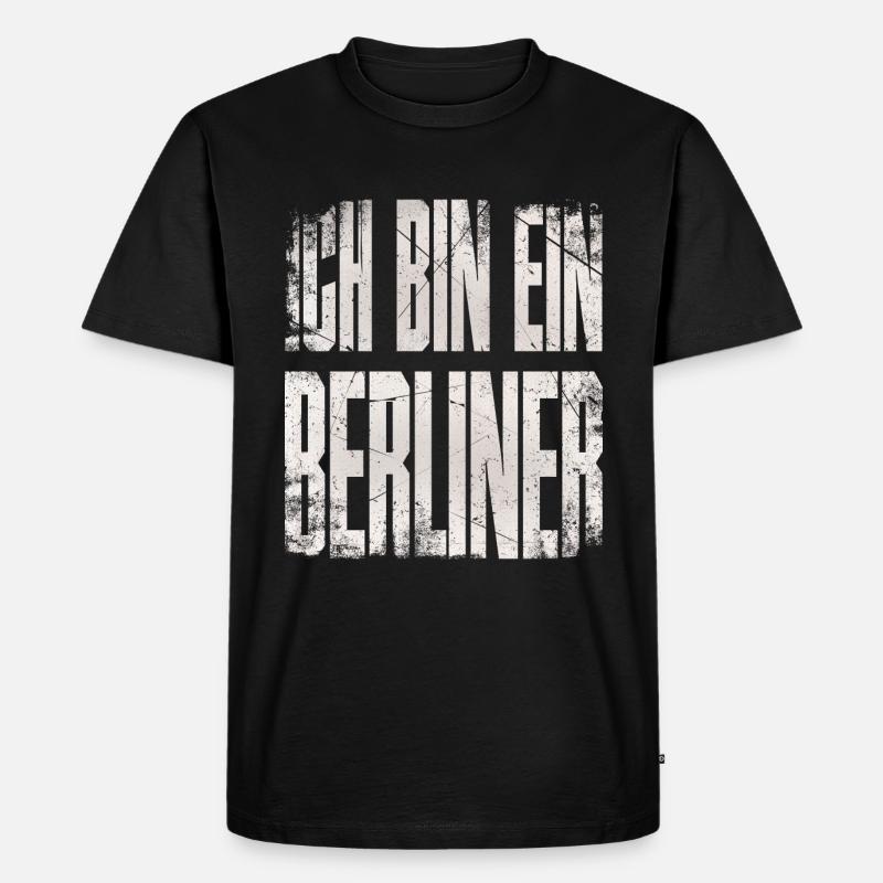 Ich bin ein Berliner - Männer Premium Bio T-Shirt - Schwarz