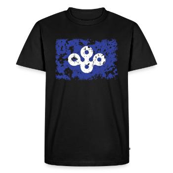 Préfecture d’Osaka / Flag Vintage - T-shirt Premium bio Homme - noir - Devant - Nico (187cm)