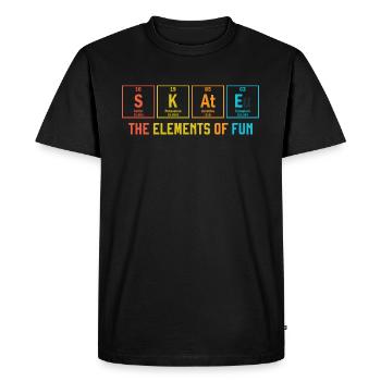 Skate Les Éléments Du Tableau Périodique Amusant - T-shirt Premium bio Homme - noir - Devant - Nico (187cm)