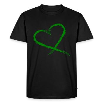 Vecteur de conception de coeur - T-shirt Premium bio Homme - noir - Devant - Nico (187cm)