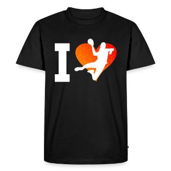 Handball Handball Handball Handball Joueurs De handball Jeux de handball - T-shirt Premium bio Homme - noir - Devant - Nico (187cm)