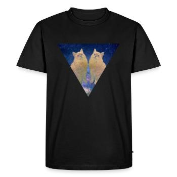 GALAXY CATS CATS FRIENDS CATS KITTEN GIFT - Men's Premium Organic T-Shirt - black - Front - Nico (187cm)