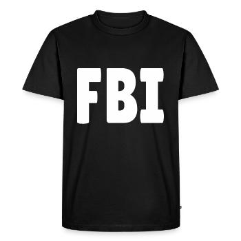 FBI - T-shirt Premium bio Homme - noir - Devant - Nico (187cm)