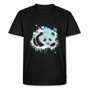animal panda - T-shirt Premium bio Homme - noir - Devant - Nico (187cm)