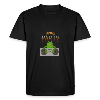 grenouille - T-shirt Premium bio Homme - noir - Devant - Nico (187cm)