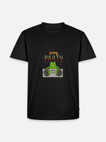 Frosch - Männer Premium Bio T-Shirt - Schwarz