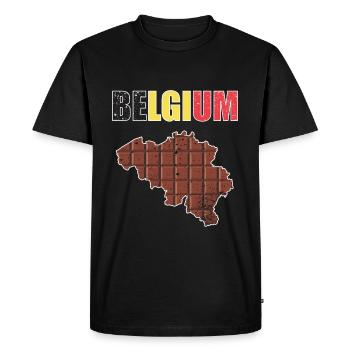 pays et pays belgique - T-shirt Premium bio Homme - noir - Devant - Nico (187cm)