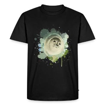 Phoque mer lion de mer - T-shirt Premium bio Homme - noir - Devant - Nico (187cm)