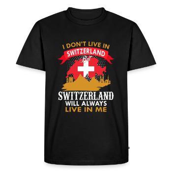 Suisse Pays et pays - T-shirt Premium bio Homme - noir - Devant - Nico (187cm)