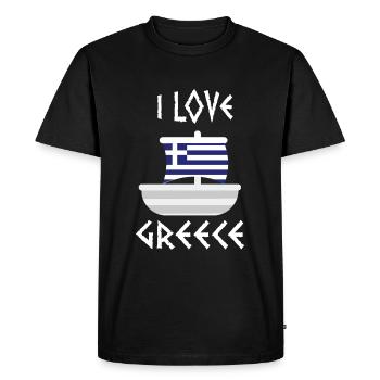Grèce - T-shirt Premium bio Homme - noir - Devant - Nico (187cm)