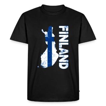 Finlande pays et pays - T-shirt Premium bio Homme - noir - Devant - Nico (187cm)