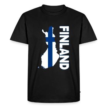 Finlande pays et pays - T-shirt Premium bio Homme - noir - Devant - Nico (187cm)