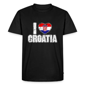 Croatie pays et pays - T-shirt Premium bio Homme - noir - Devant - Nico (187cm)
